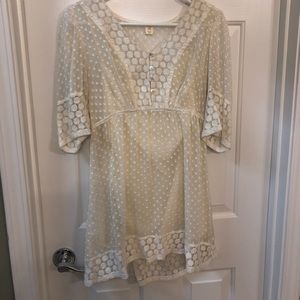 Tunic/Dress with Polka Dots & Bell Sleeves